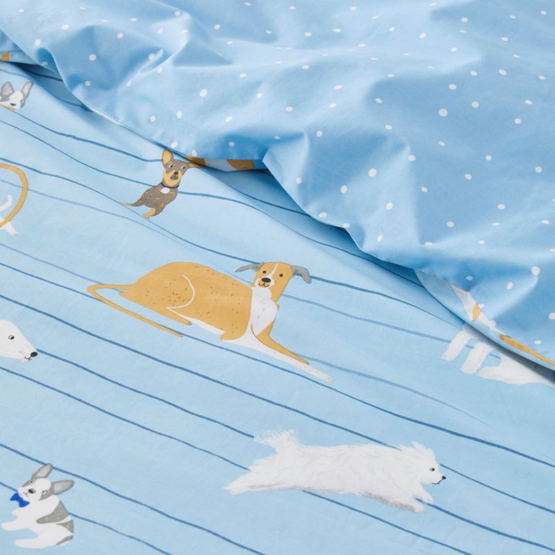 Puppy Love Blue Quilt Cover Set