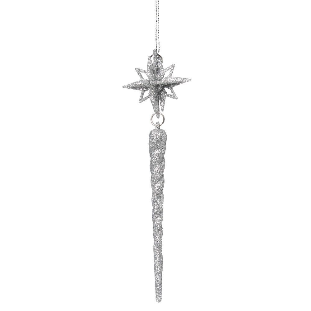 Suspension de No&euml;l étoile avec forme stalactite glaçon