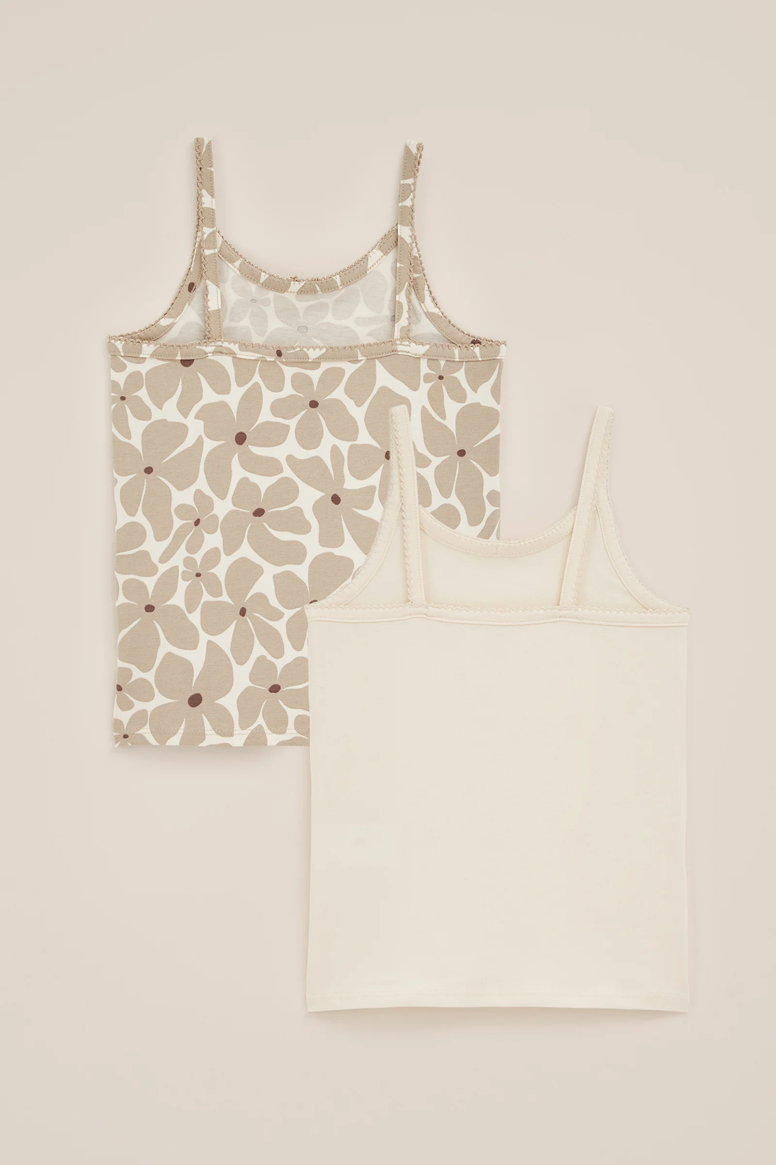 Meisjes singlet met print, 2-pack