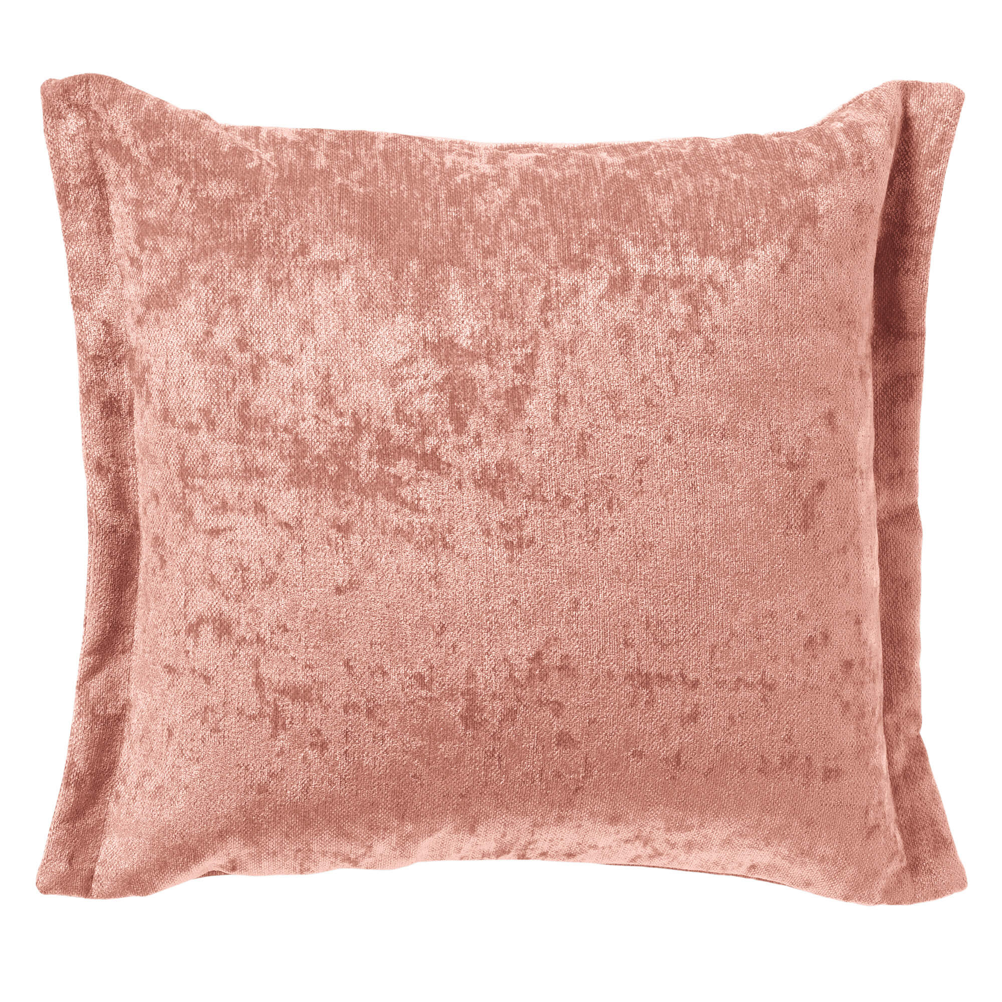 LEWIS - Kussenhoes 45x45 cm - fluweel - met sierrand - Muted Clay - roze
