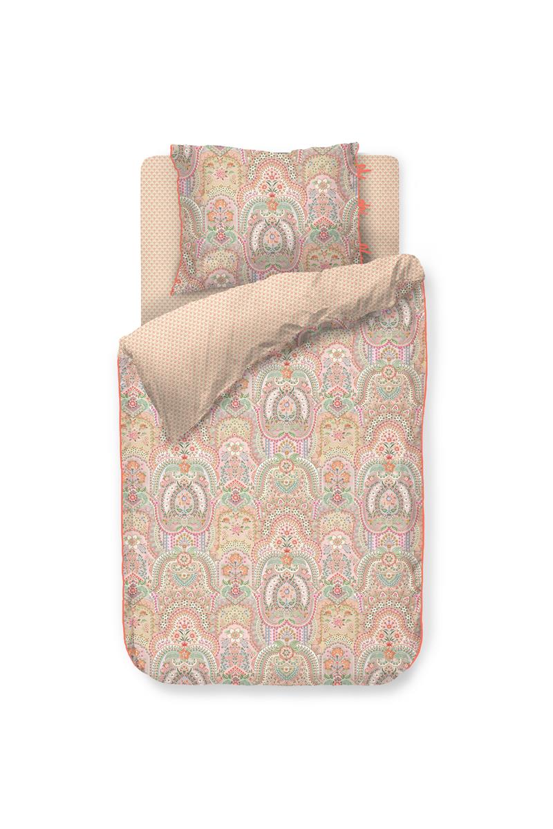 Pip Studio dekbedovertrek Jabali Flower - 140x200/220 cm - koraalrood