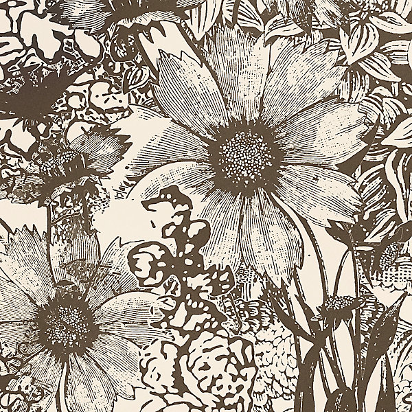 Papier peint panoramique Intissé GoodHome Sugil noir et blanc 300 x 280 cm