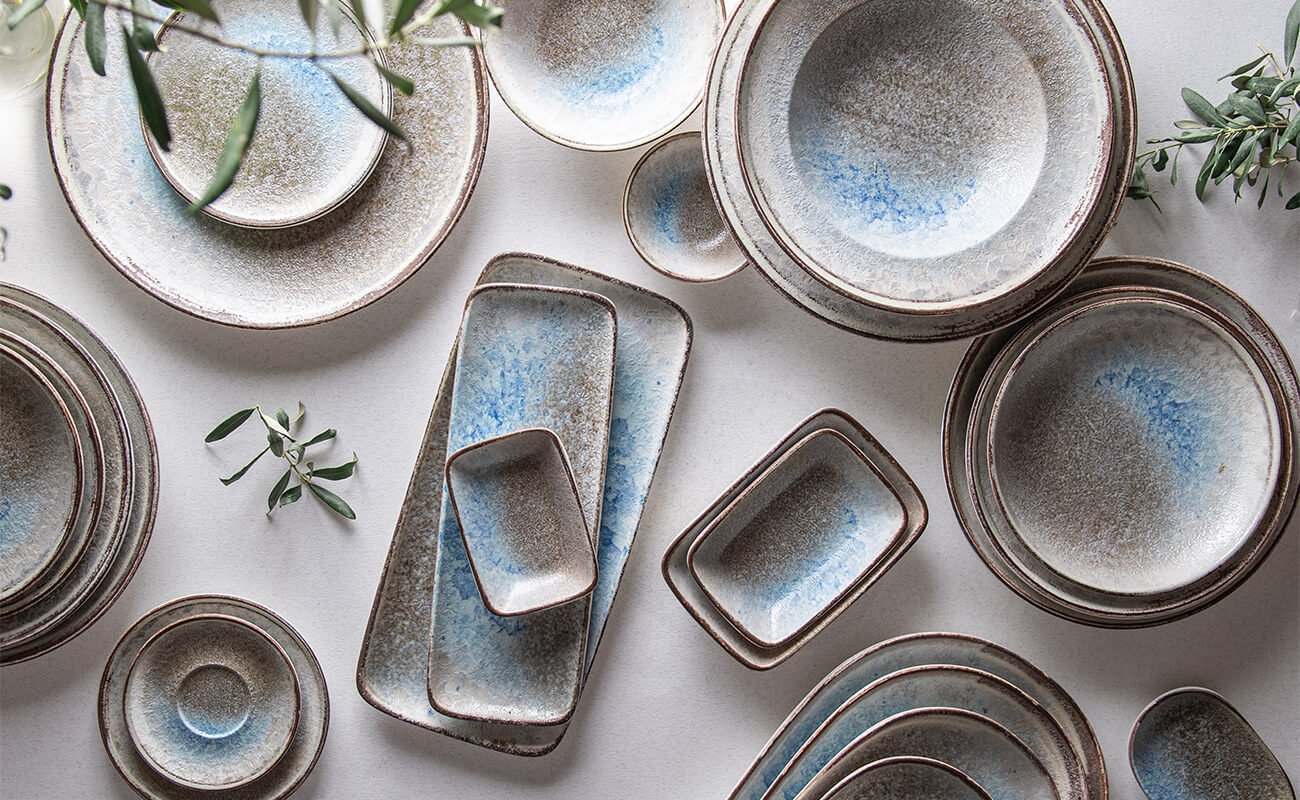 ID Fine Serveerschaal - Delta - Porselein - 14 cm - set van 2