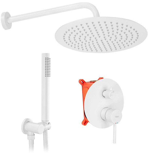 Kit De Douche Encastré Rea Lungo White 30X16X36Cm   Box