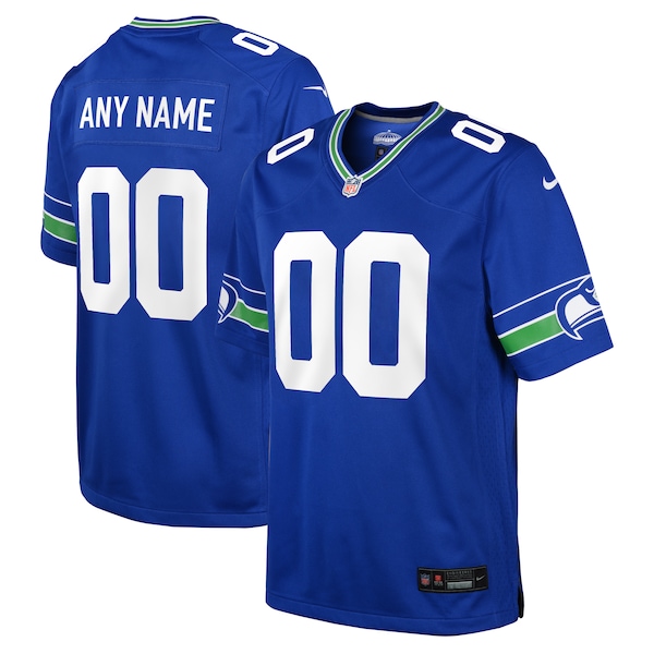 Seattle Seahawks Nike Youth Throwback Custom Jersey - Royal