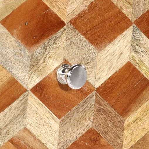 NNEVL Bedside Cabinet Grey 40x30x50 cm Solid Mango Wood