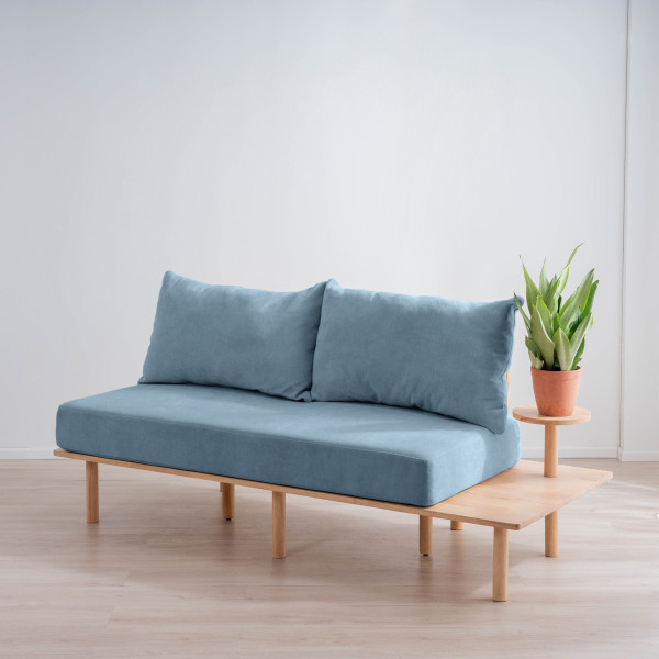 Sofa SERI 2-osobowa niebieska 180x76x75 cm HOMLA