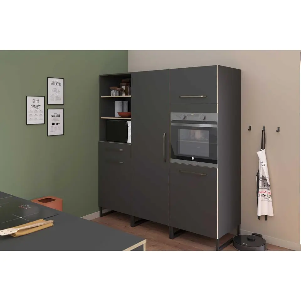 Kolomkast Wade met ruimte voor oven - antraciet