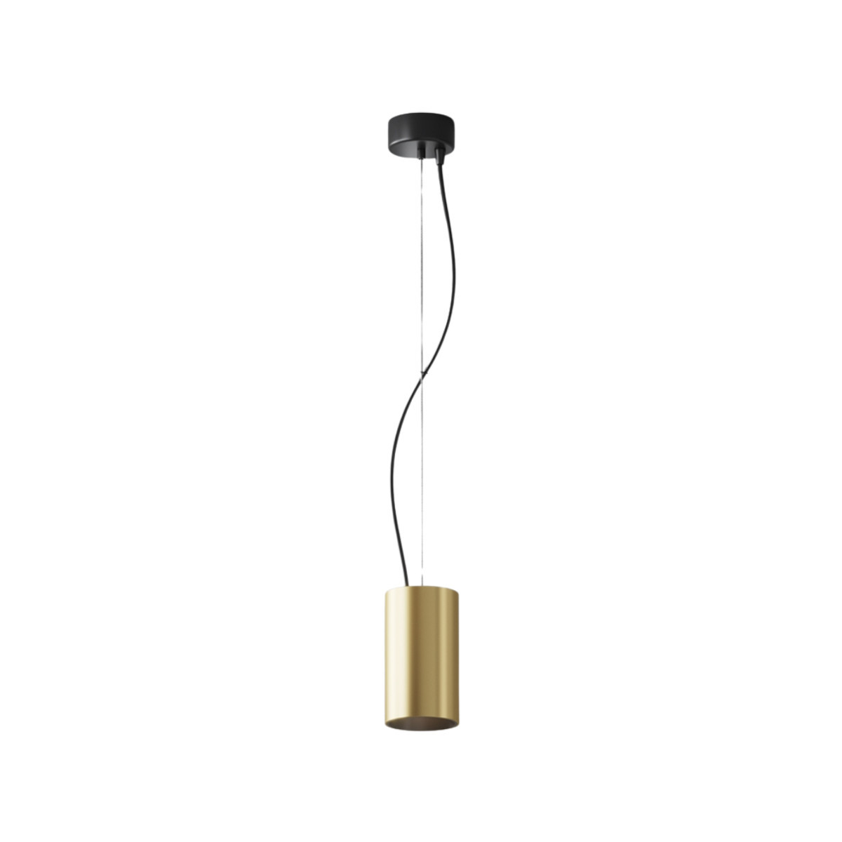 Lampa wisząca Efir matowy złoto-czarna LED 1x15W Ciepła biel 1230lm Maytoni