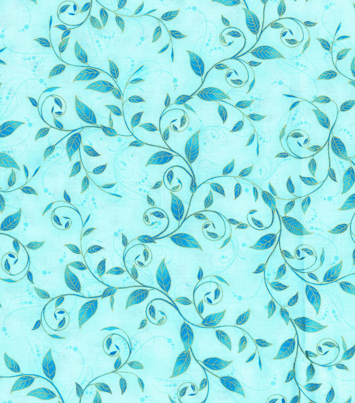 Hi Fashion Tonal Vines Quilt Metallic Cotton Fabric by Keepsake Calico