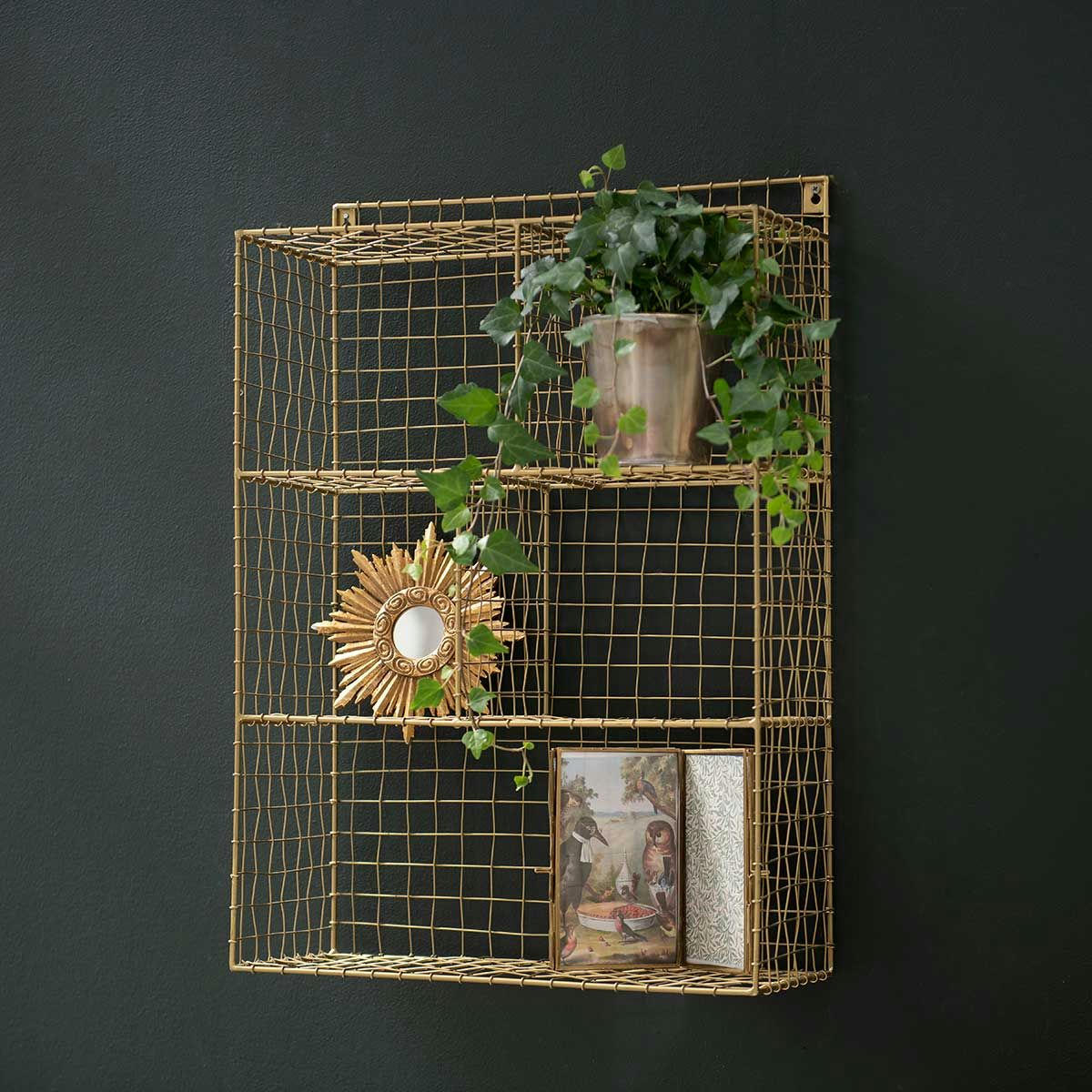 GREED - Etagère murale en métal grillagé