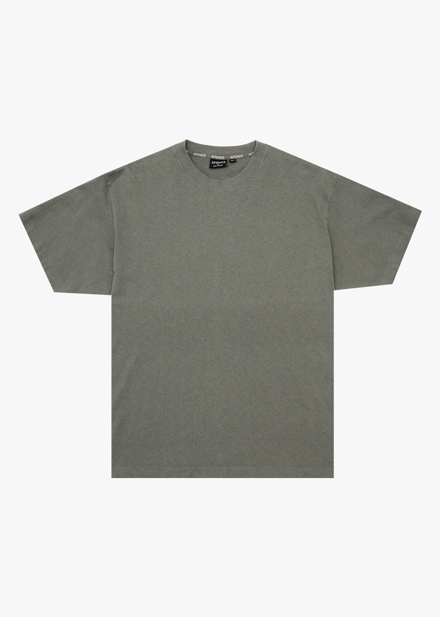 AFENDS Mens Genesis - Heavyweight Boxy Tee - Washed Sycamore
