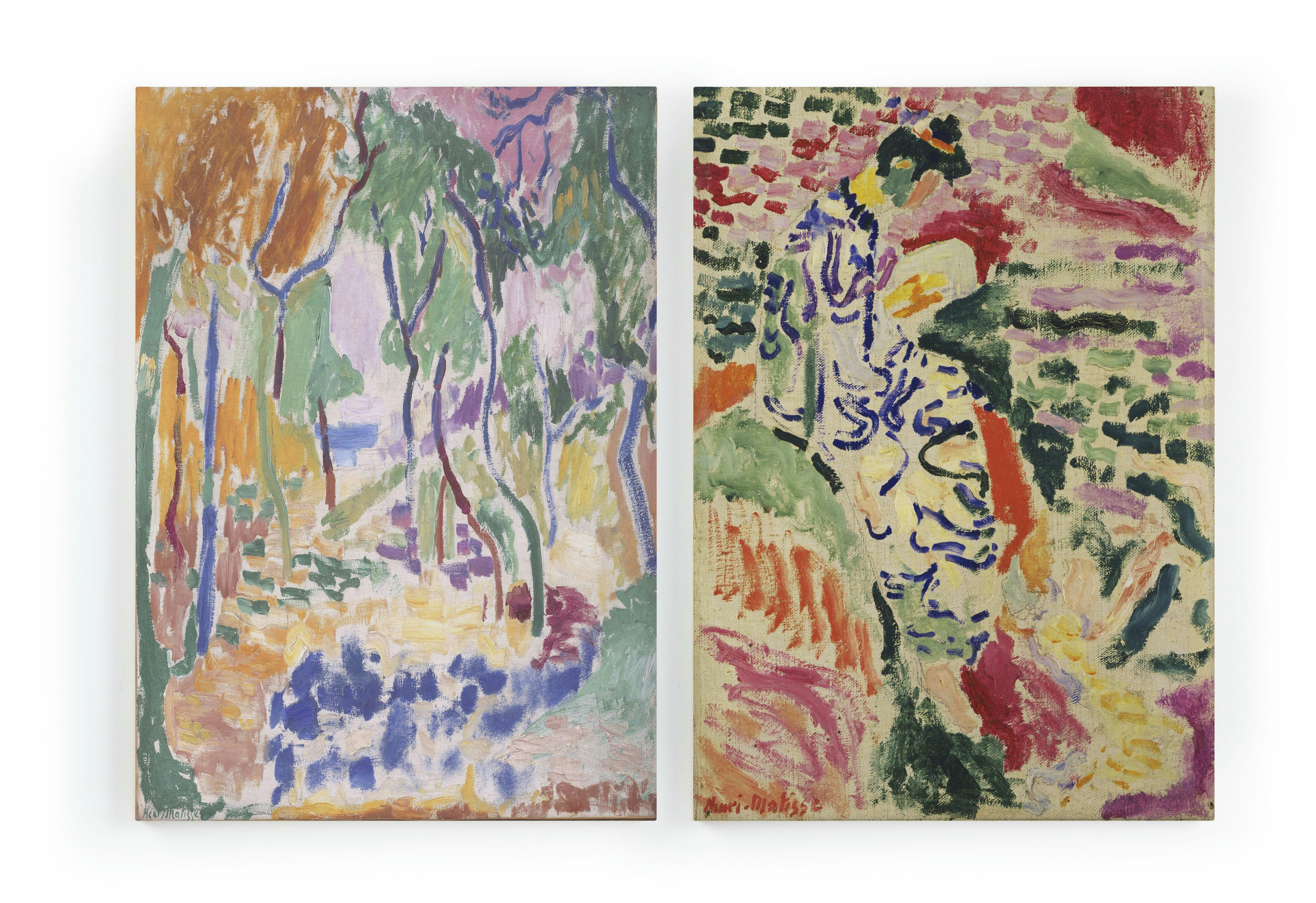 MATISSE WOODS - Set 2 Peintures sur toile 60x40 imprimé HD Bois Matisse