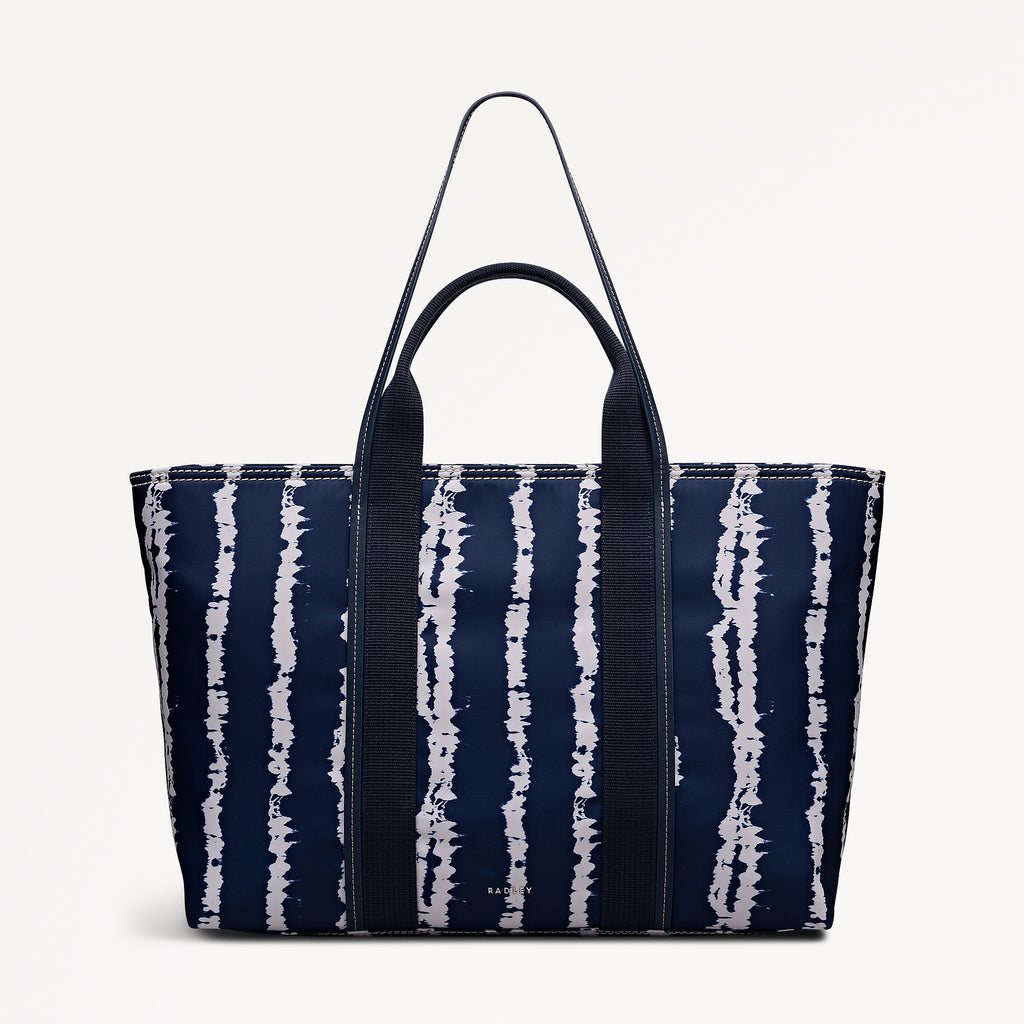 Halley Row - Tie Dye Stripe - Large Ziptop Tote