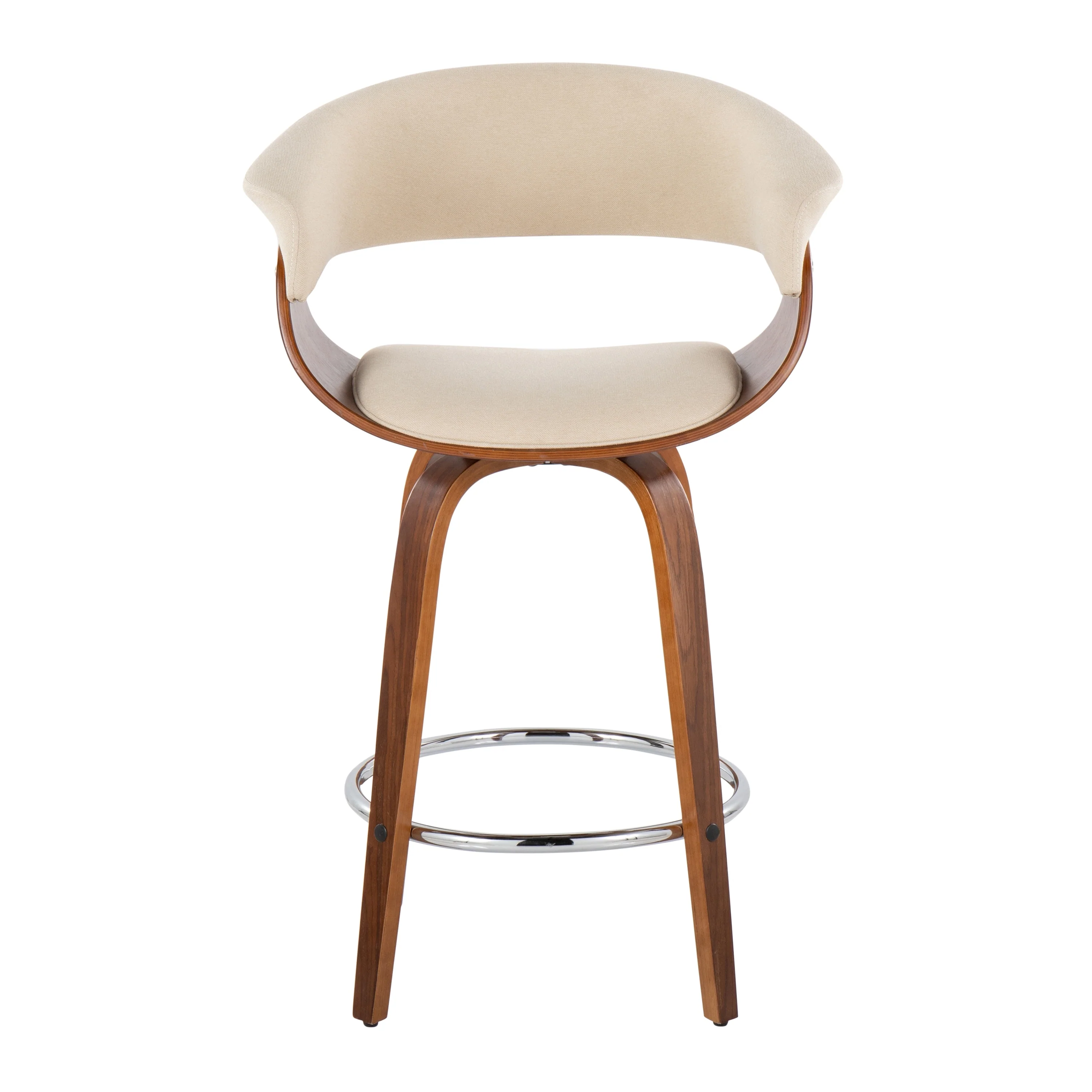 Carson Carrington Sauda 26 Fixed-Height Counter Stool with Bent Wood Legs (Set of 2)