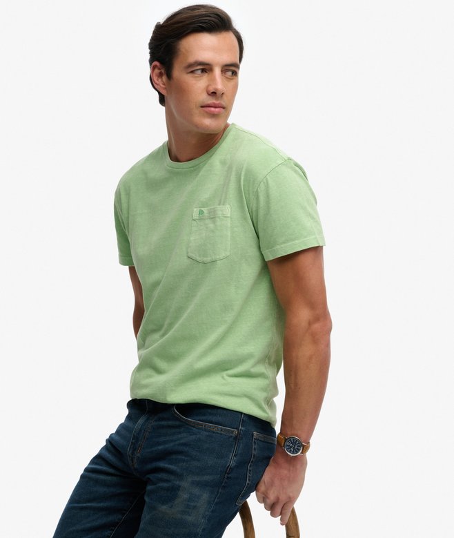 Classic Cotton Linen Pocket T-Shirt