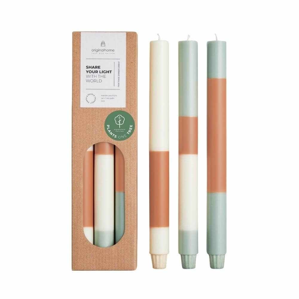 Originalhome dinerkaarsen gelaadge Pine Tree - 30 cm - set van 3