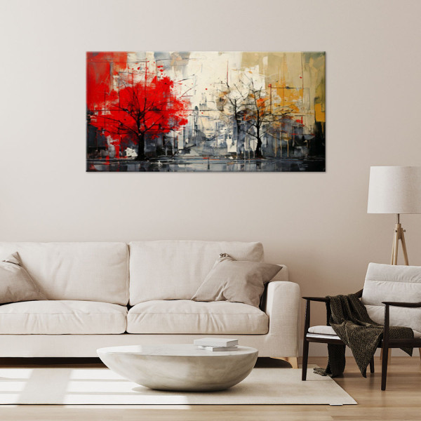 Feeby Obraz do salonu, Drzewa Krajobraz Abstrakcja 80x40