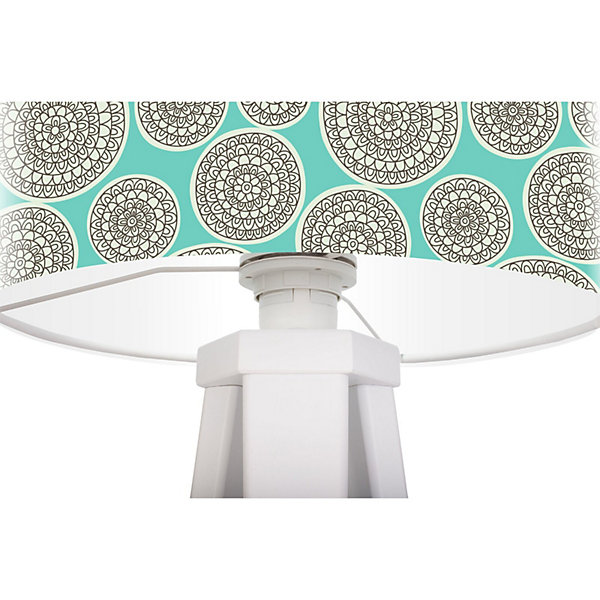Lampe de chevet stamps foto-125 30 x 30 x 45 cm Blanc, vert