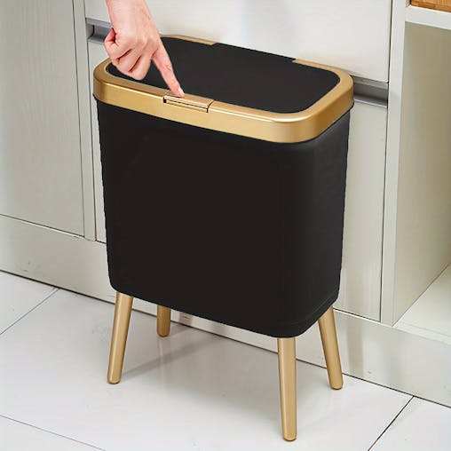 NNETM Anti-Odor Lid Trash Can with Heightening Legs