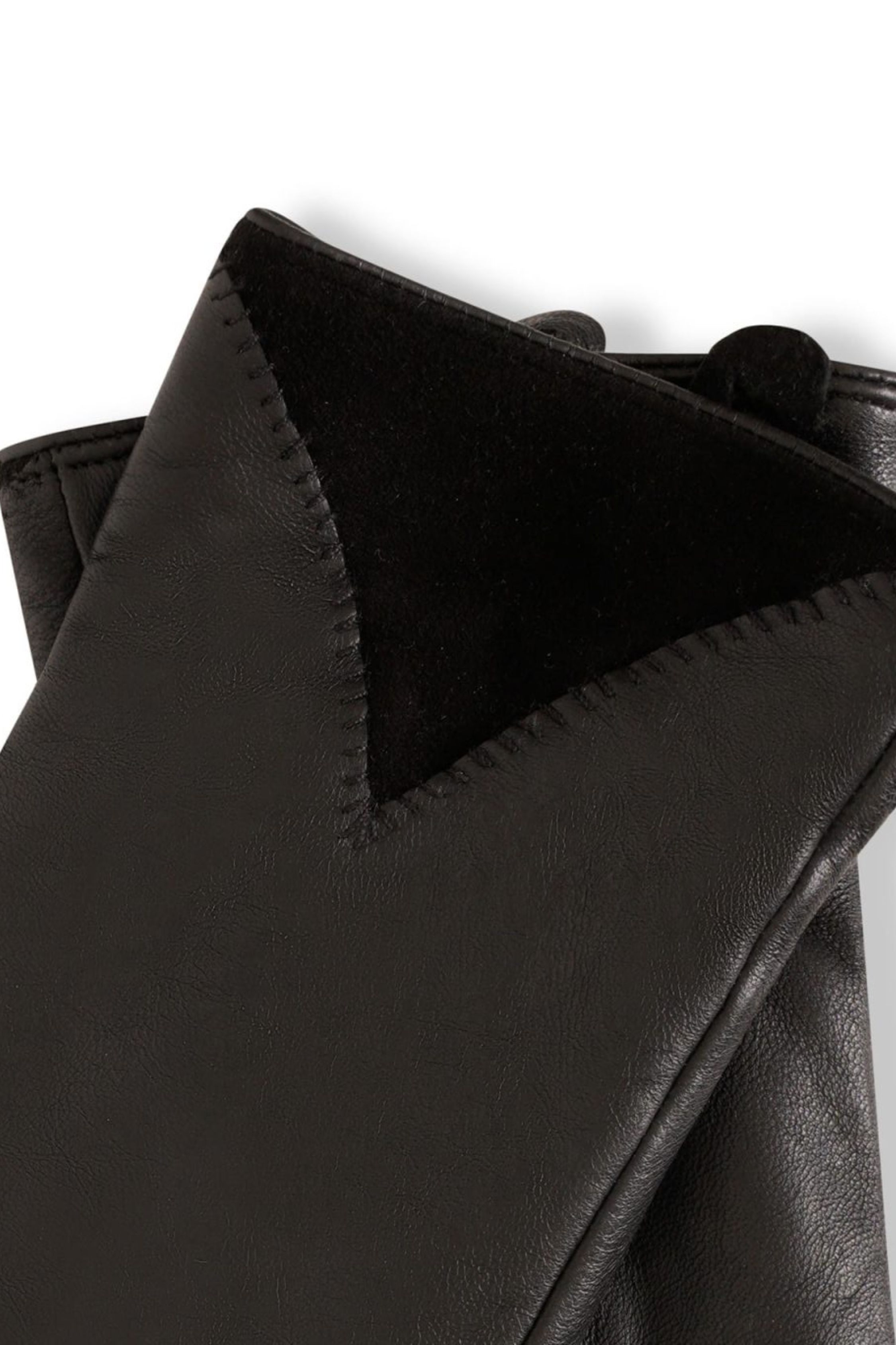 Barneys Originals Real Leather Gloves with Suede Cuff