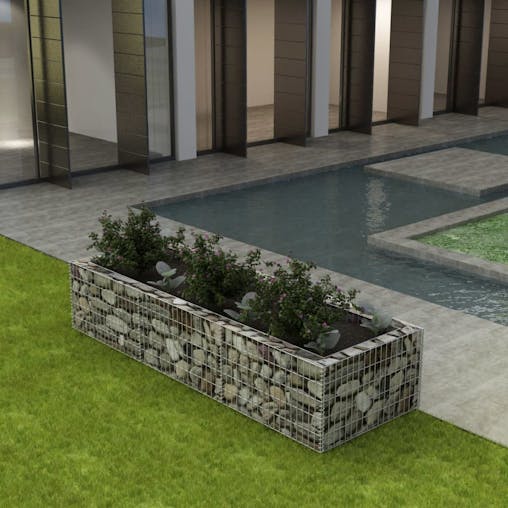 NNEVL Gabion Raised Bed Steel 270x90x50 cm