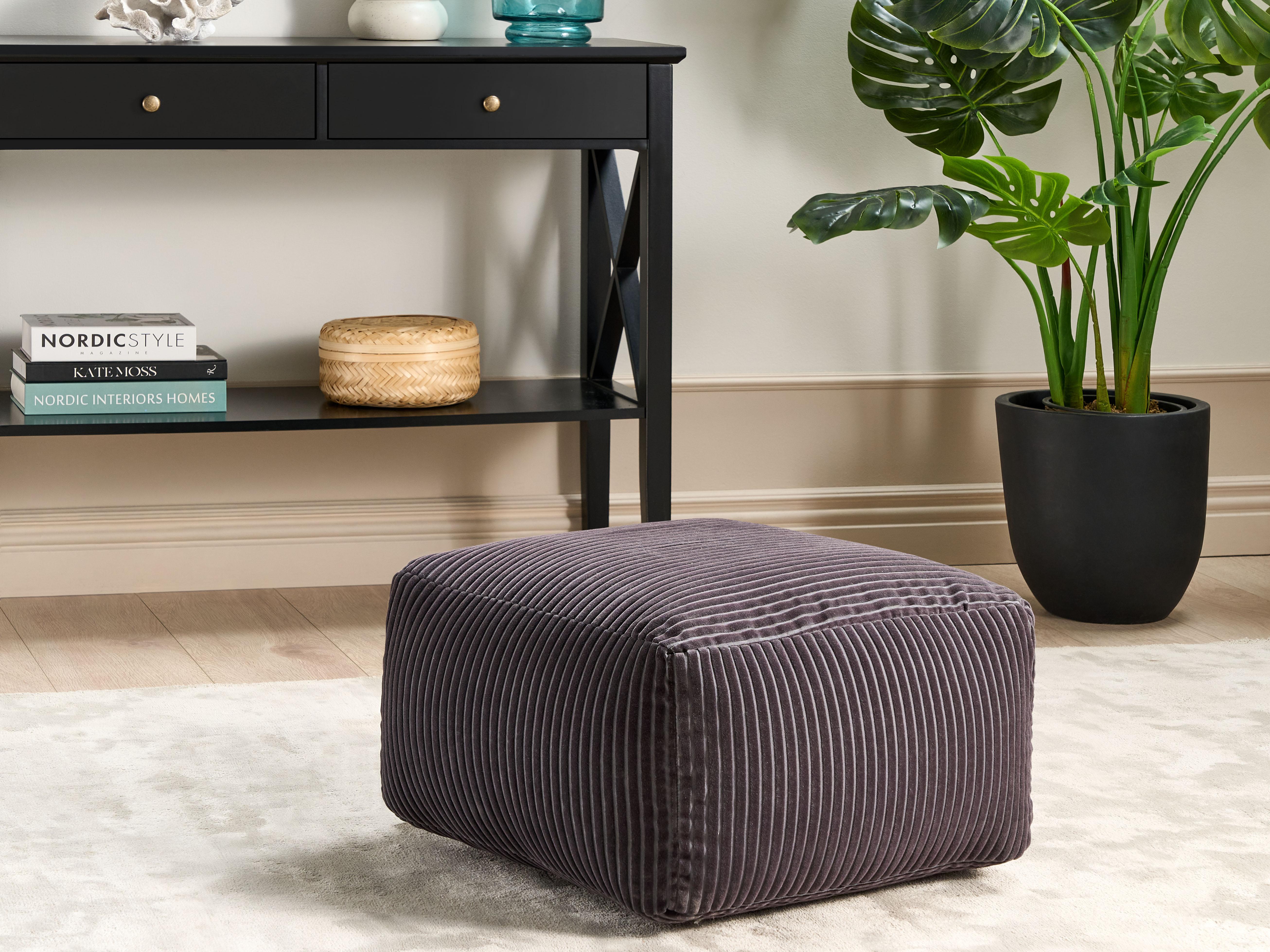 Pouffe MUKKI Cotton Dark Grey