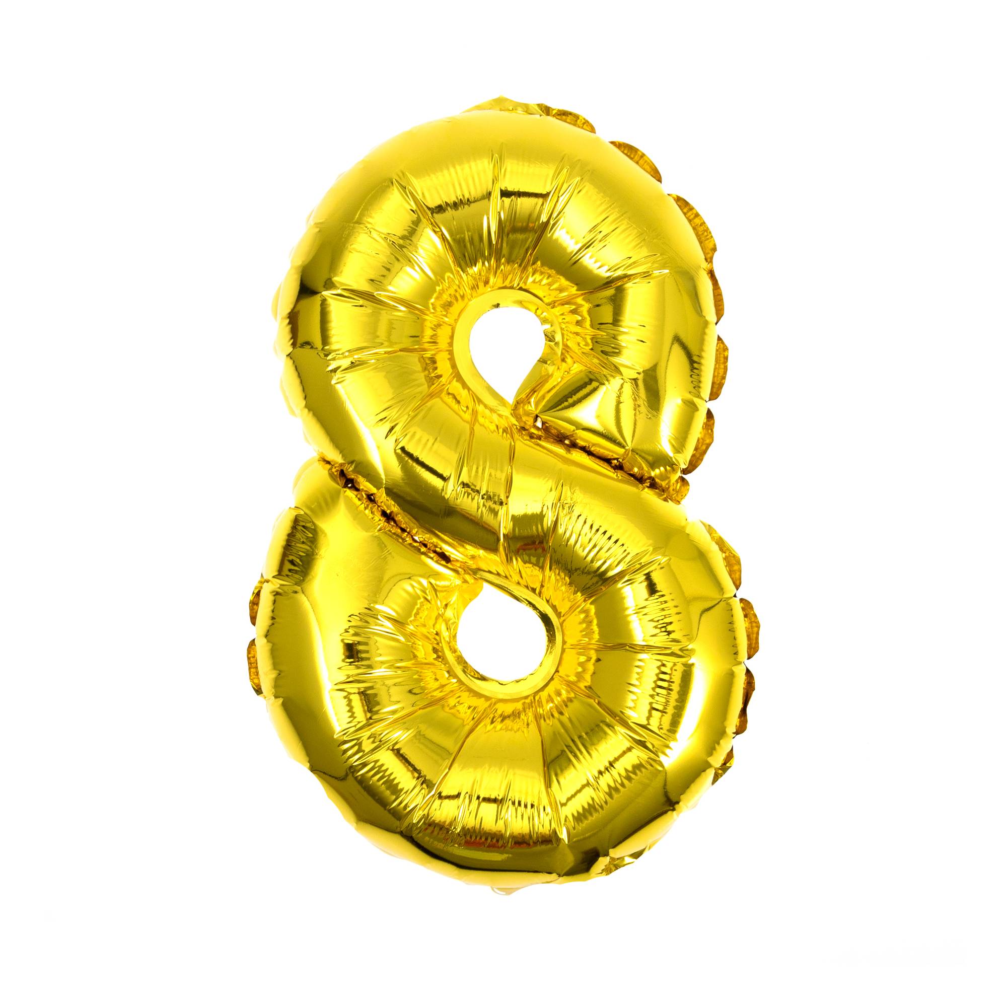 Gold Foil Number 8 Balloon