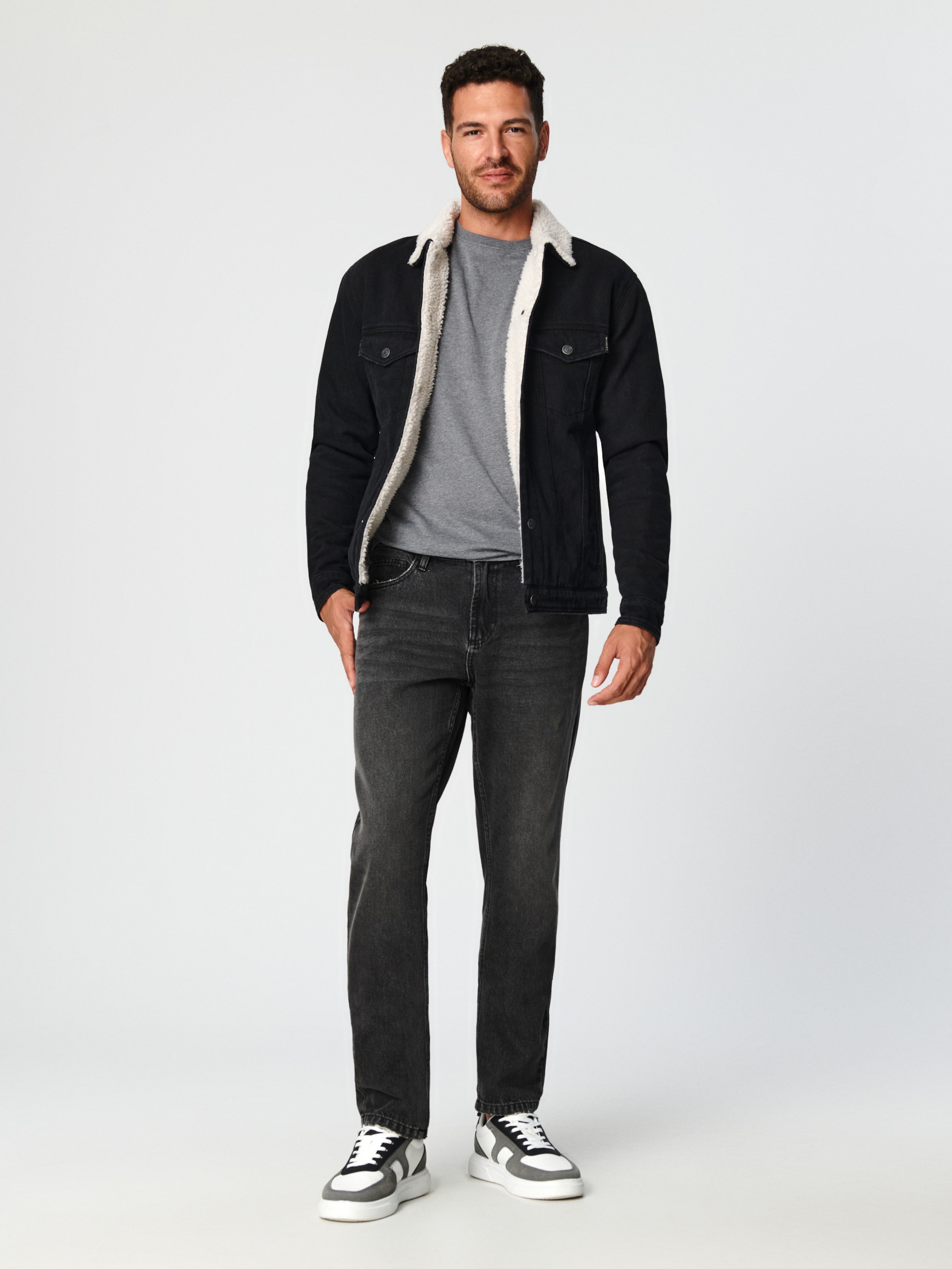Kurtka jeansowa sherpa