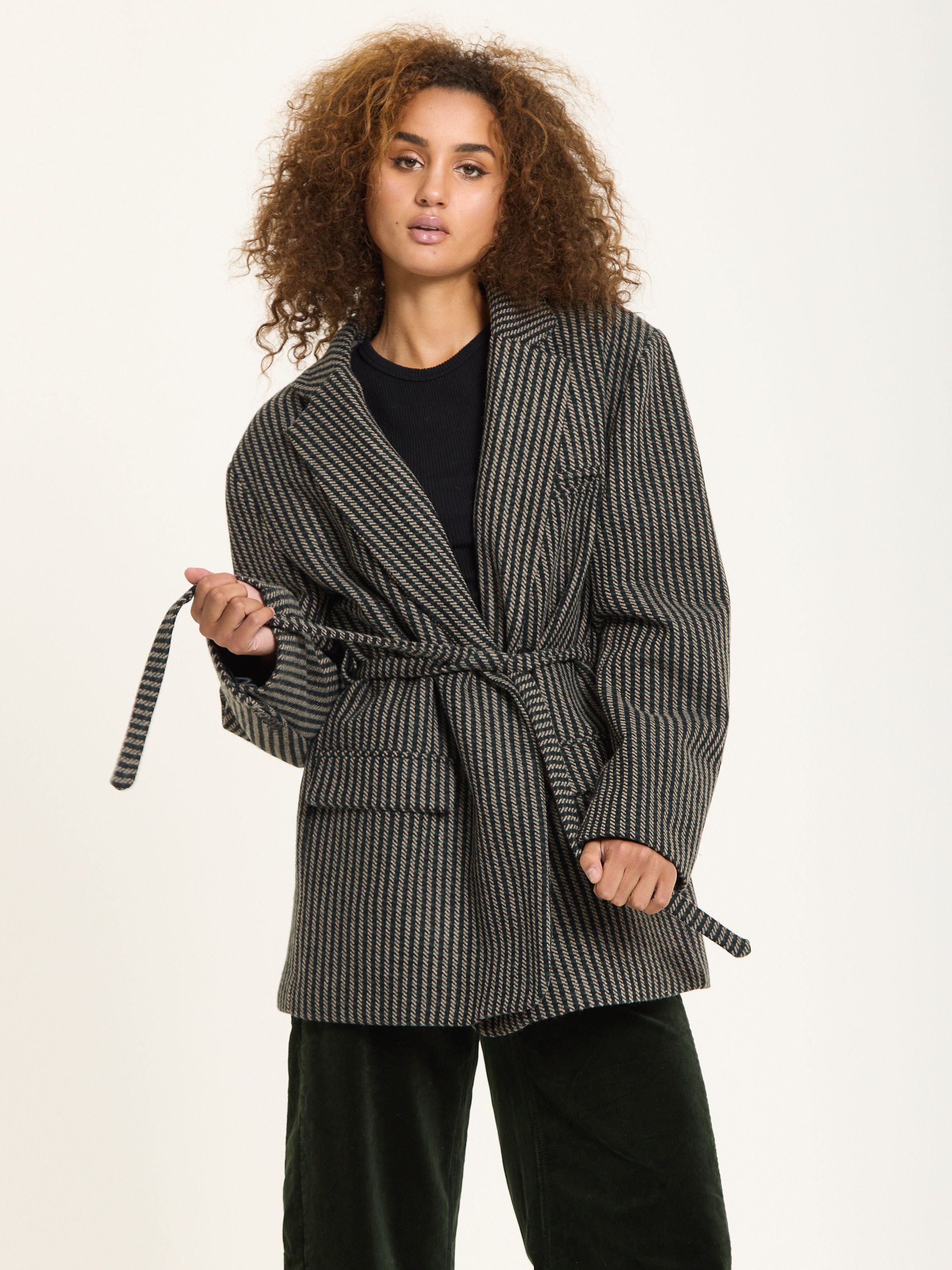 House of Holland Houndstooth Wool Blend Oversized Blazer