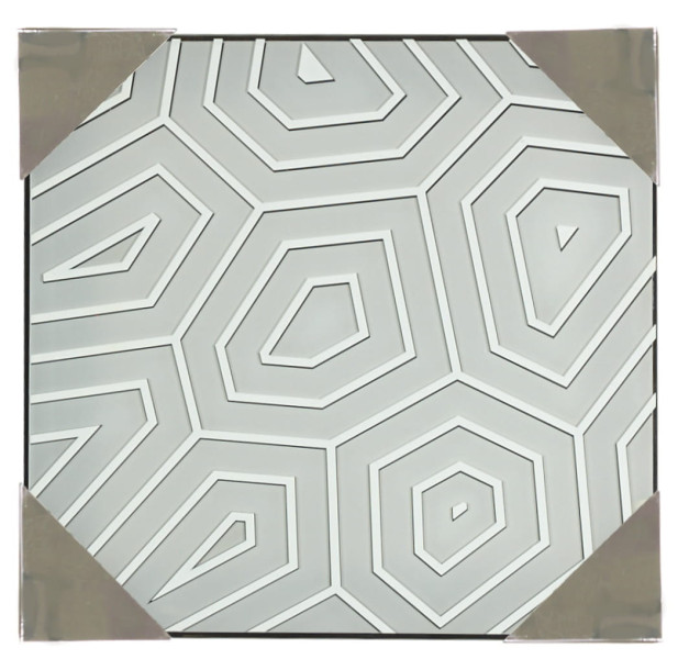 Plafonsrebrno-szary kwadratowy 8cm ASTON 2xE27x40W IP20 Candellux
