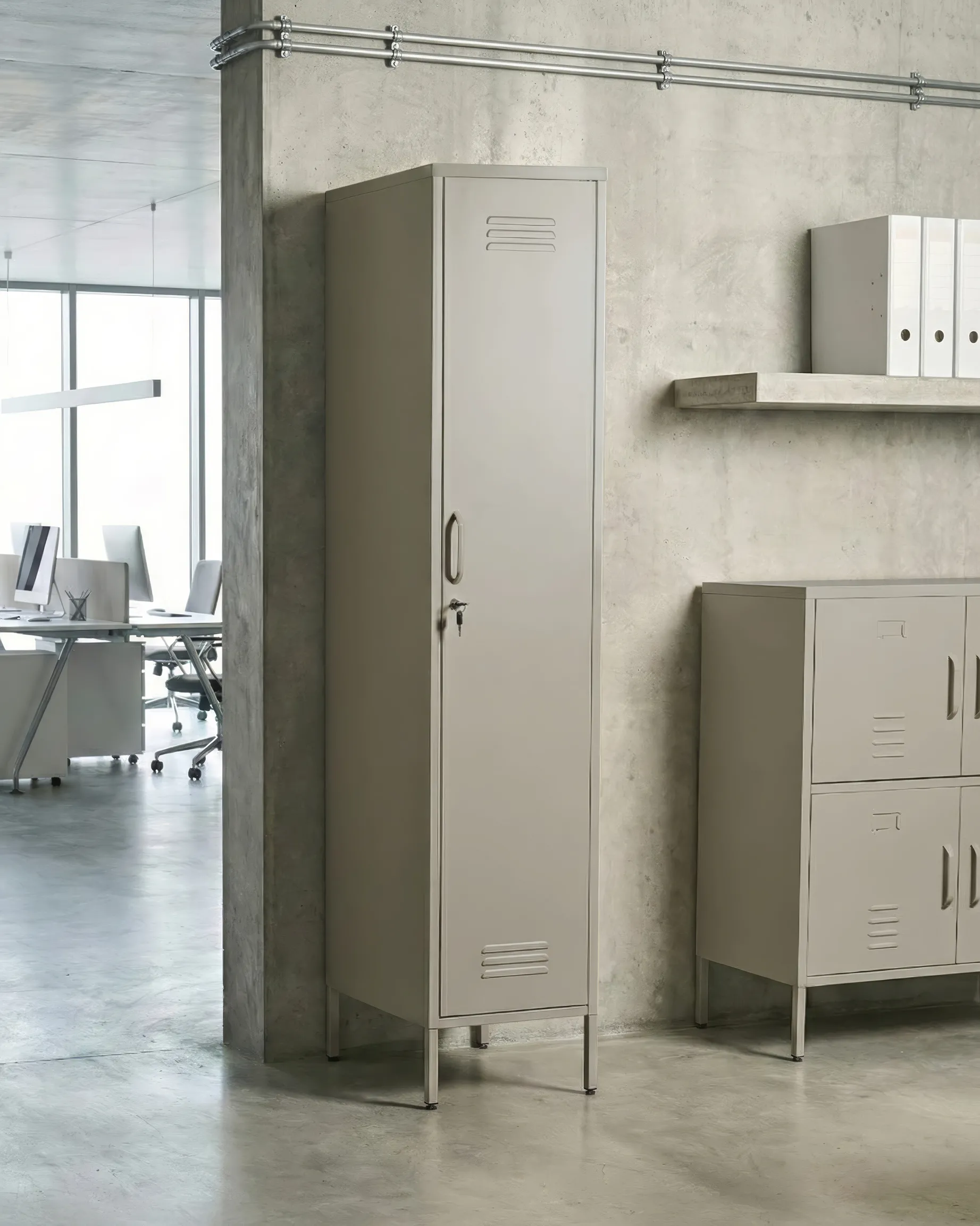 Storage Unit FROME Metal Light Beige