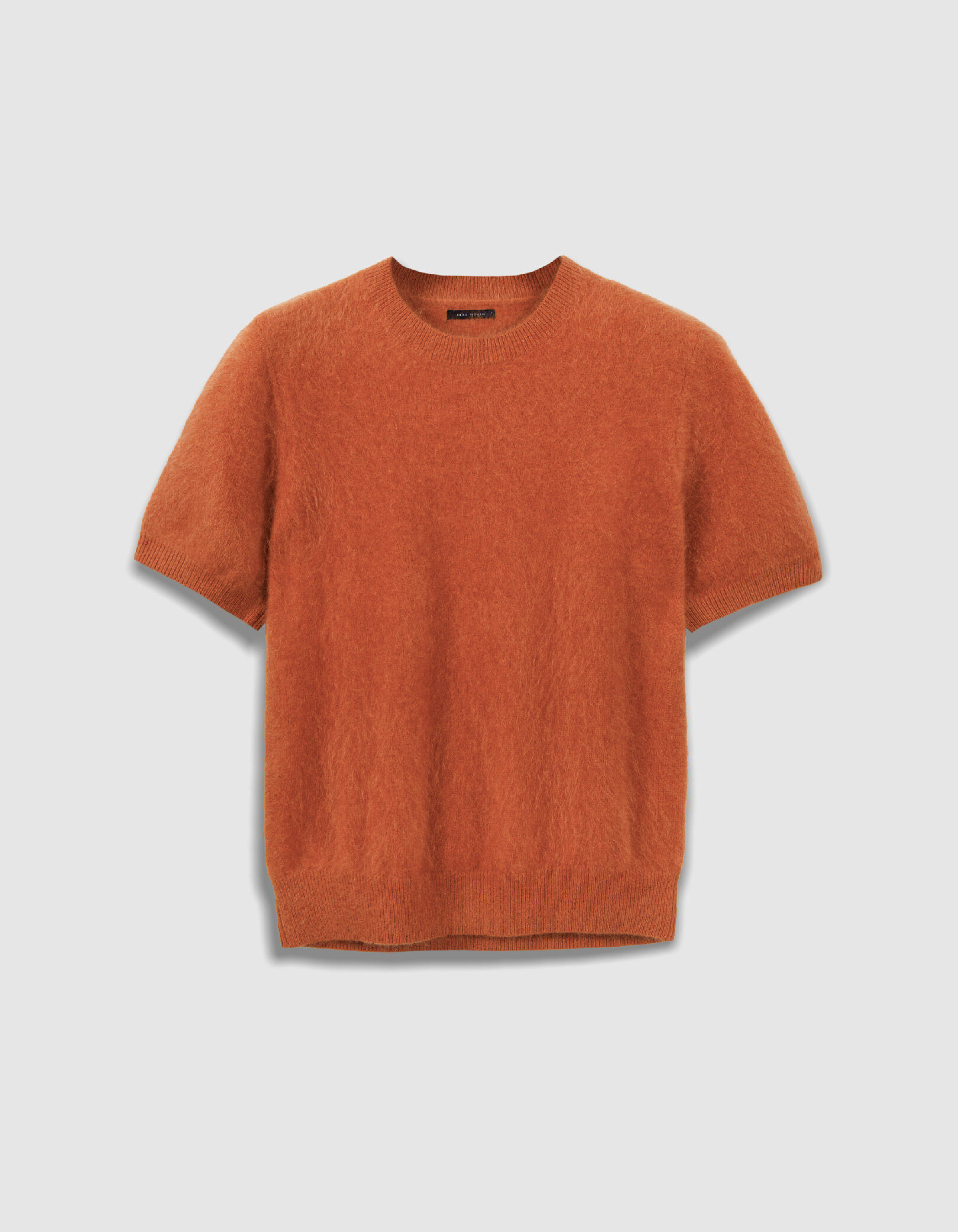 Pull col rond lilas tricot cachemire brossé Femme