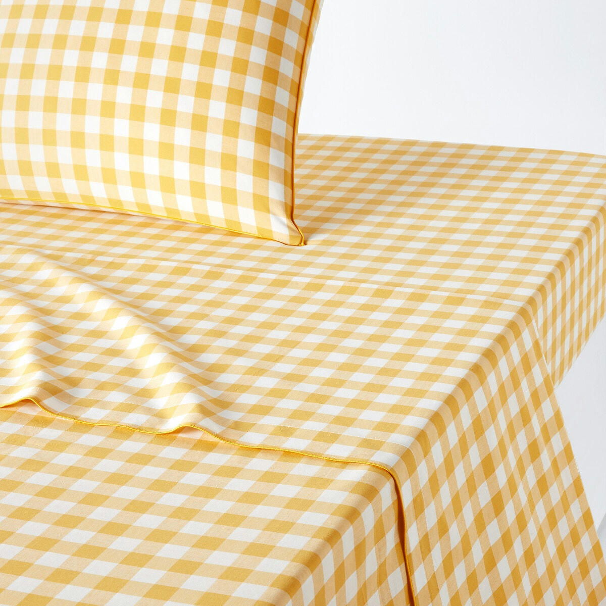 Drap plat coton, Veldi jaune
