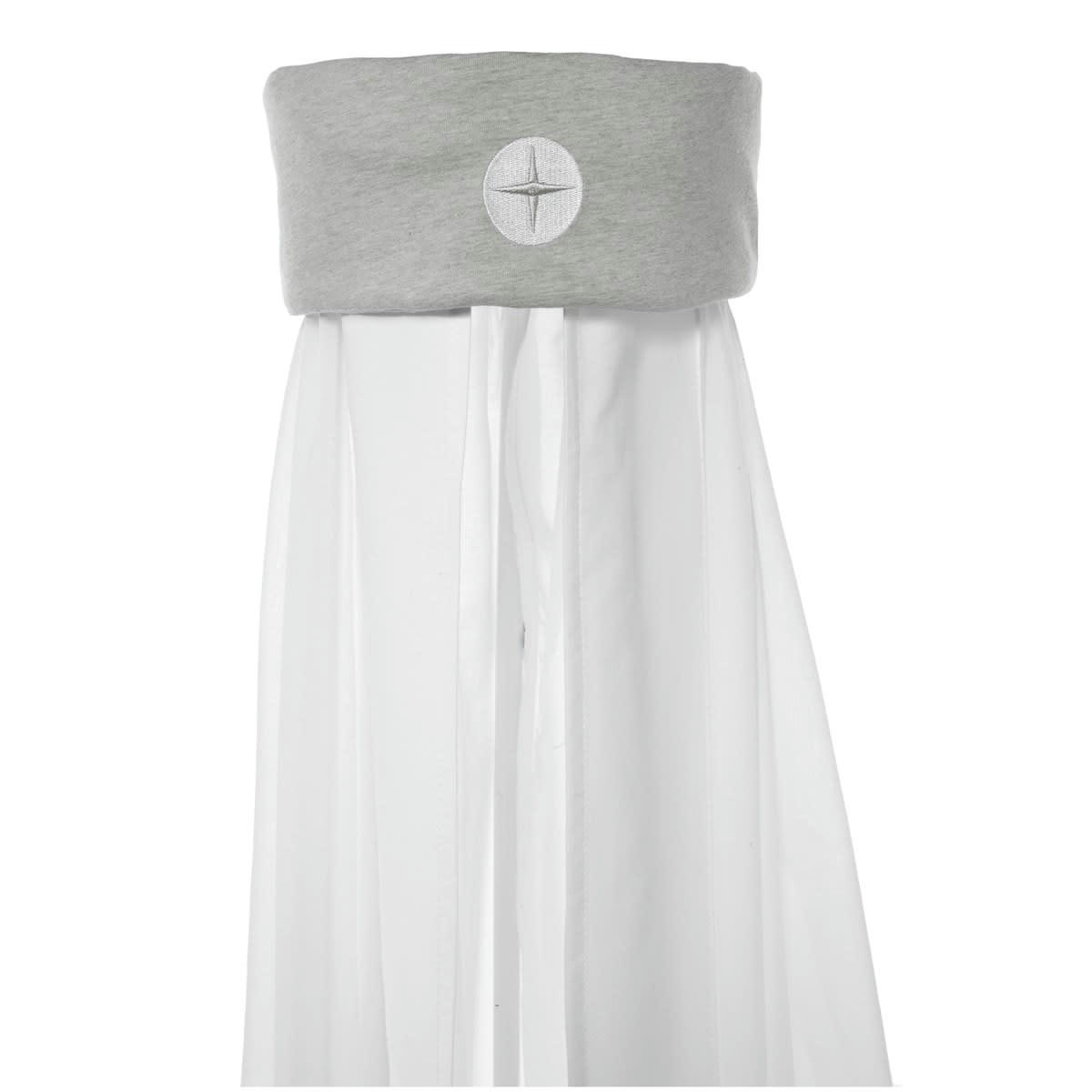 - Ciel de lit bébé coton gris 160x240 cm