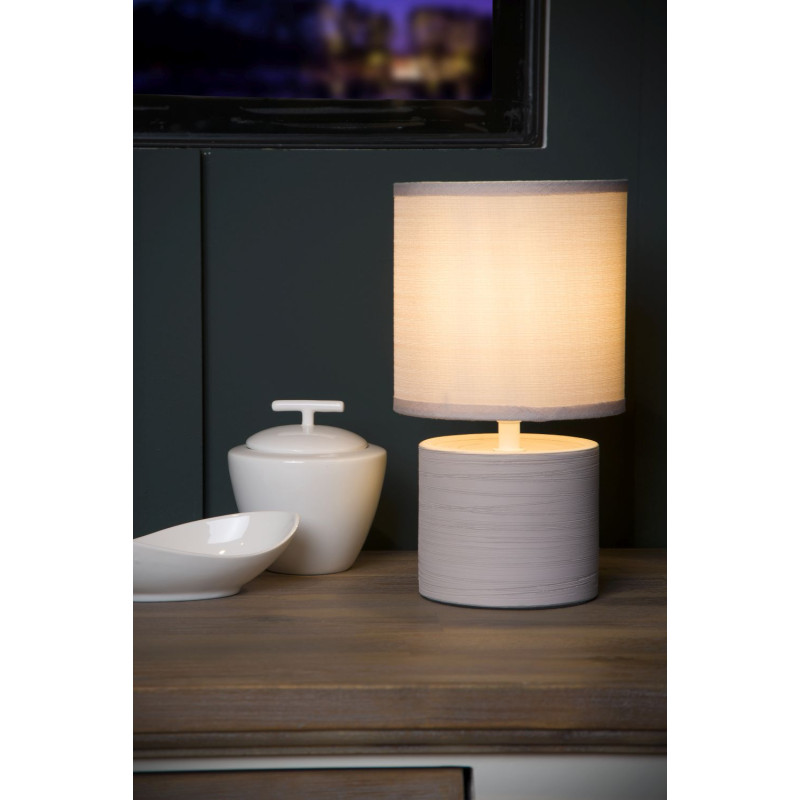 Lampe à poser Greasby crème E14 40 W LUCIDE