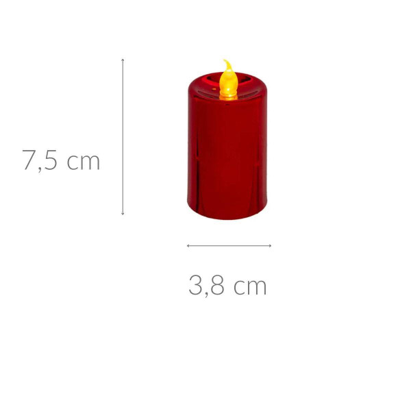 Świece LED brokatowe, 4 szt.