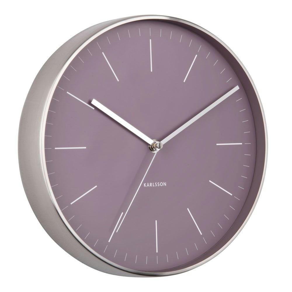 MINIMAL - Horloge minimal violette D27,5