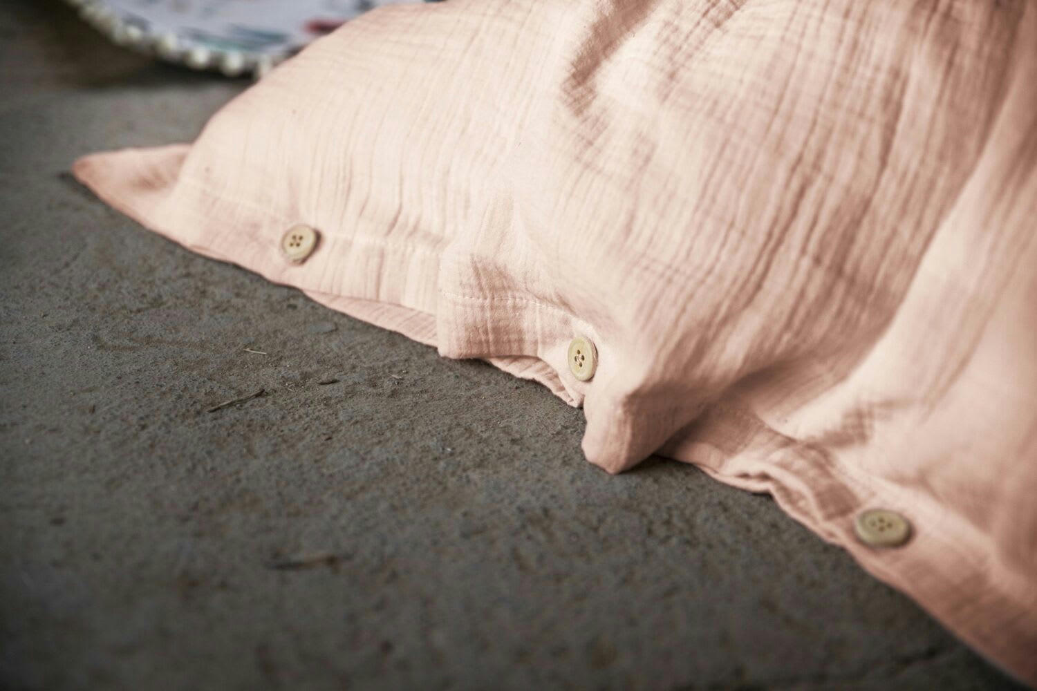 ROSE - Housse de couette gaze de coton rose 140x200 cm