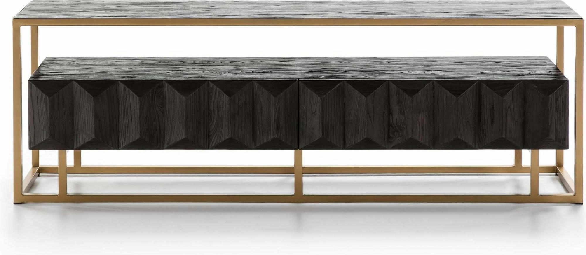 ALQUITE - Meuble TV Bois Or