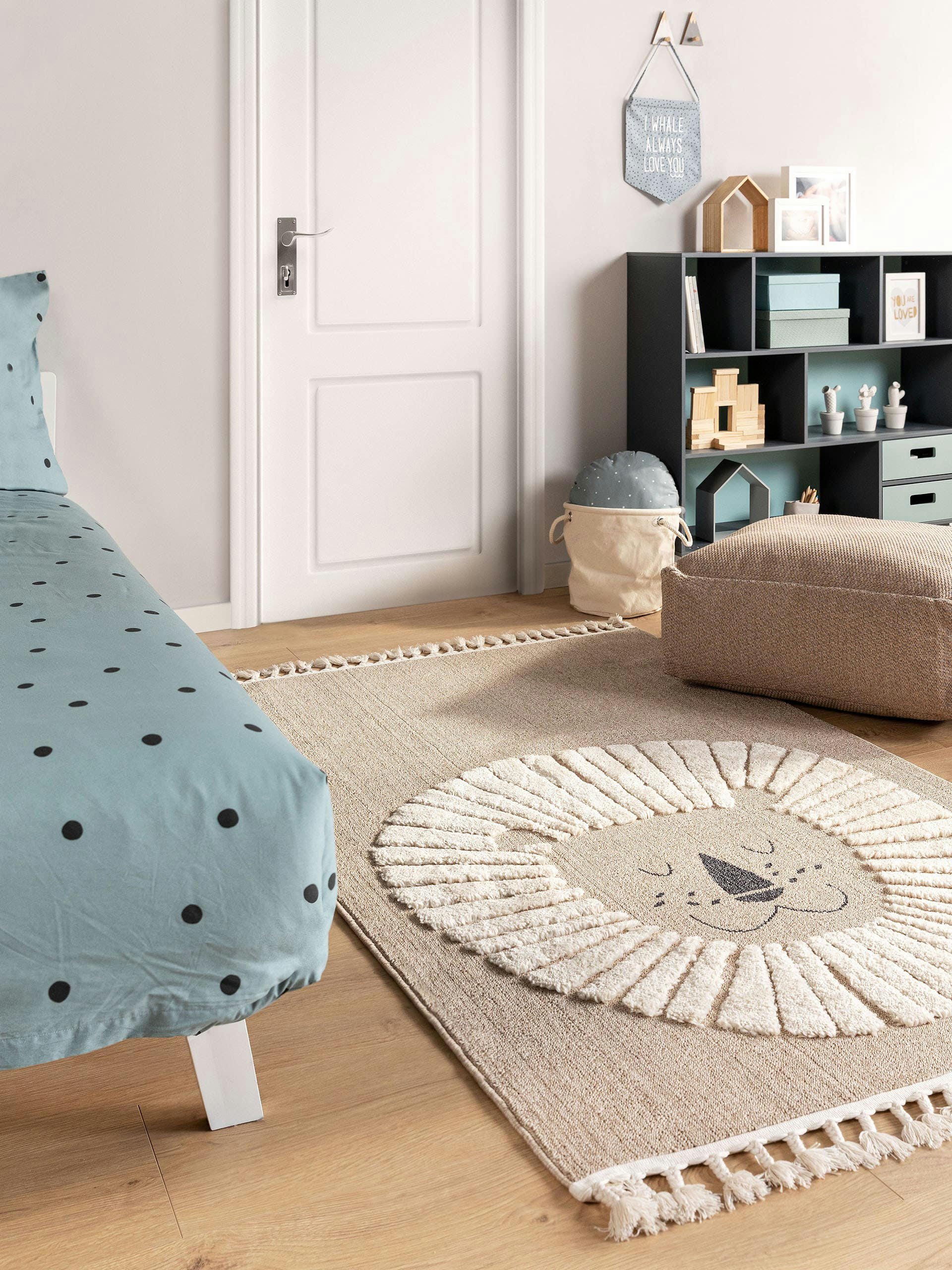 MOMO - Tapis enfant beige 90x130