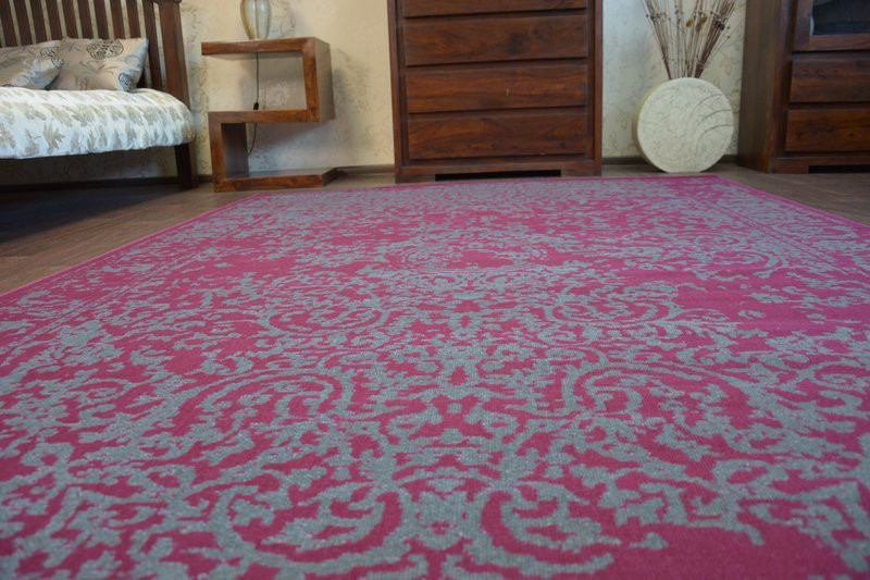 Dywan Vintage 22208/082 bordo / szary rozeta klasyczny 200x290 cm