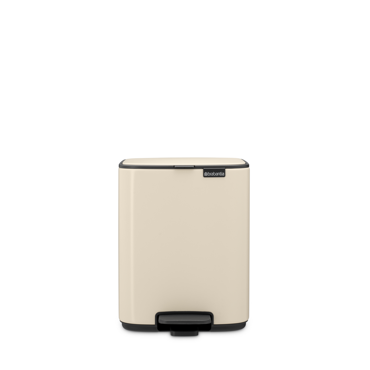 Brabantia Bo Pedaalemmer, 7 liter, stil sluitend, kunststof binnenemmer - Soft Beige