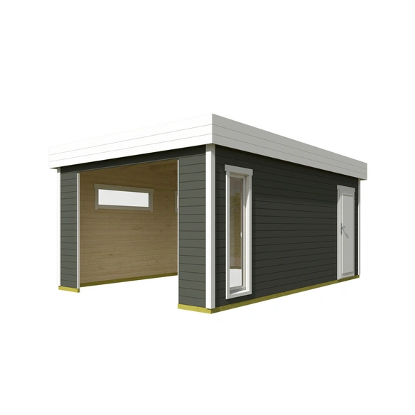 Blockgarage »Bahamas«, B: 820 cm (Außenmaß), Holz