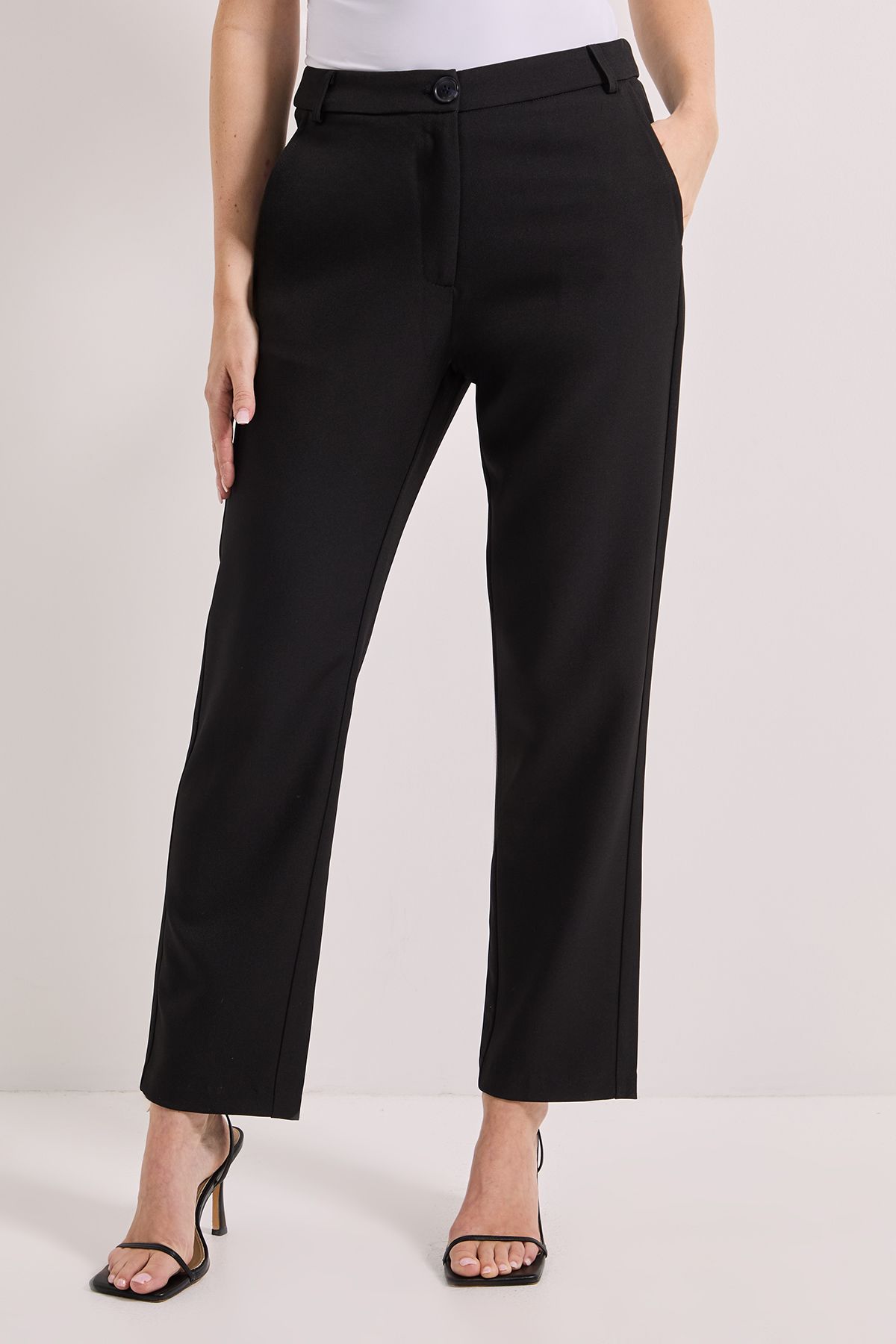Dorothy Perkins Button Front Ankle Grazer Trouser