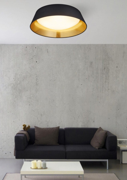 Plafon PONTSokrągły czarno-złoty LED 1x18W 45cm 1700lm IP20 RL