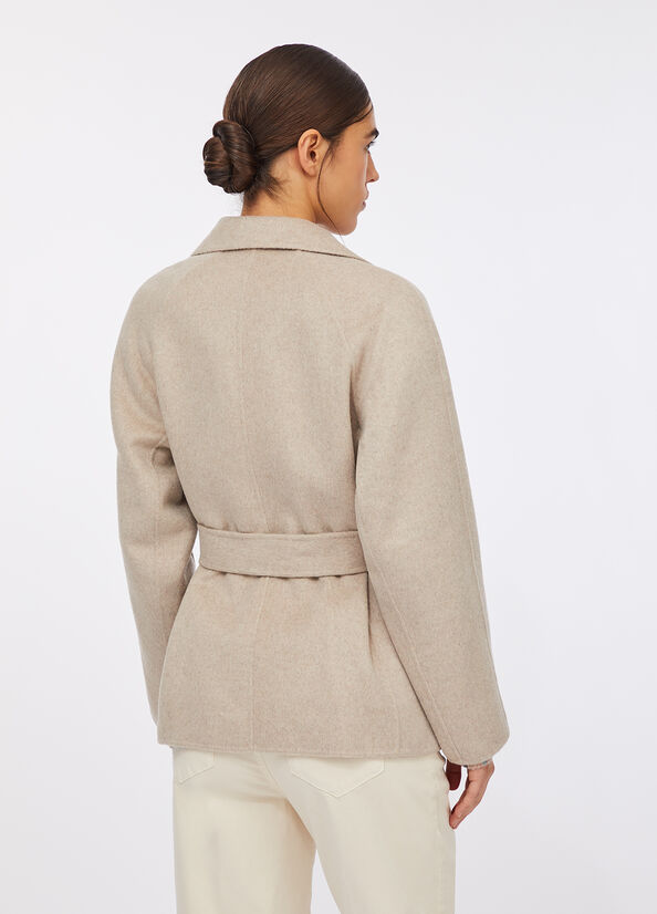 Cappotto in lana con cintura
