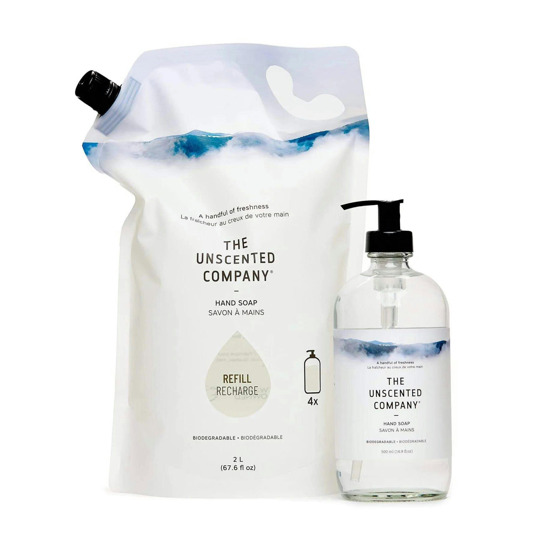 The Unscented Company Liquid Hand Soap Refill Bag, Unscented, 2-L