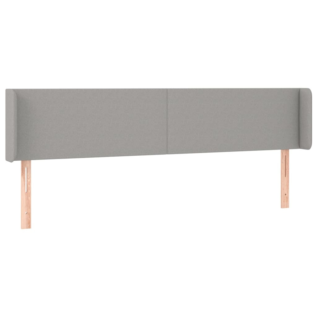 Wezgłowie Szary 203 x 16 x 78/88 cm Tkanina vidaXL