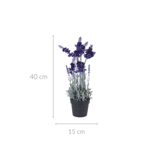Sztuczna lawenda w doniczce, 40 cm